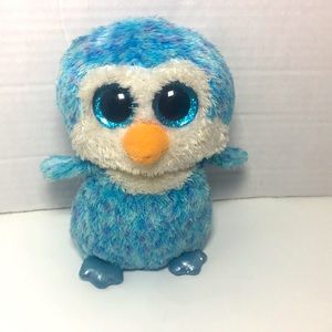 TY Beanie Boos - Ice Cube The Penguin Medium (Glitter Eyes) 9" Plush